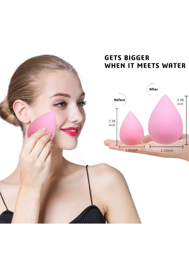 Leeshine 6 Pcs Makeup Blender Sponges Set - Soft Beauty Sponge Blending Blender for Foundation, Cream and Powder (Light-Pink) - Image 3
