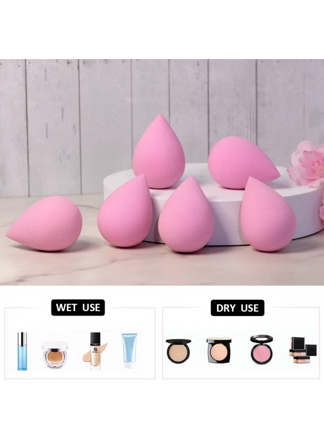Leeshine 6 Pcs Makeup Blender Sponges Set - Soft Beauty Sponge Blending Blender for Foundation, Cream and Powder (Light-Pink) - Image 2