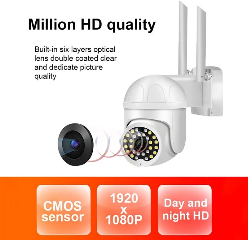 woobles 360° CCTV Camera, Auto Tracking Security Camera Outdoor,Baby secure camera WiFi Wireless PTZ Home IP Camera,Night vision Camera - Image 4