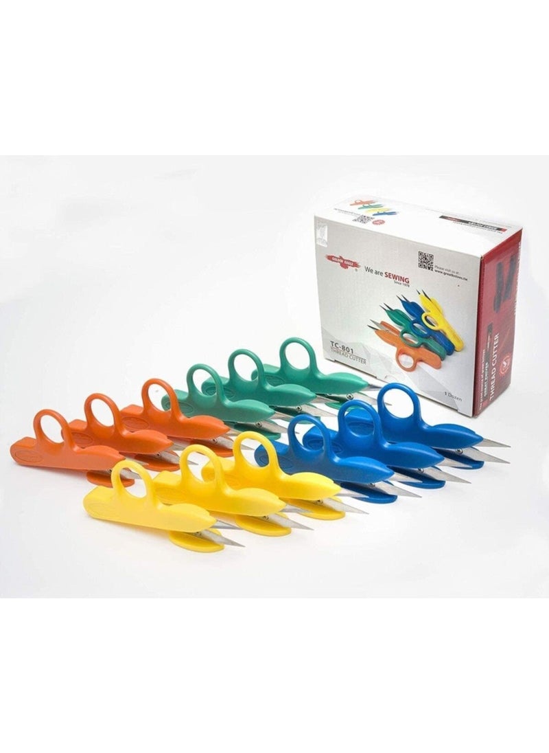 Golden Eagle TC-801 Thread Cleaning Scissors 12 Pieces  - Image 1