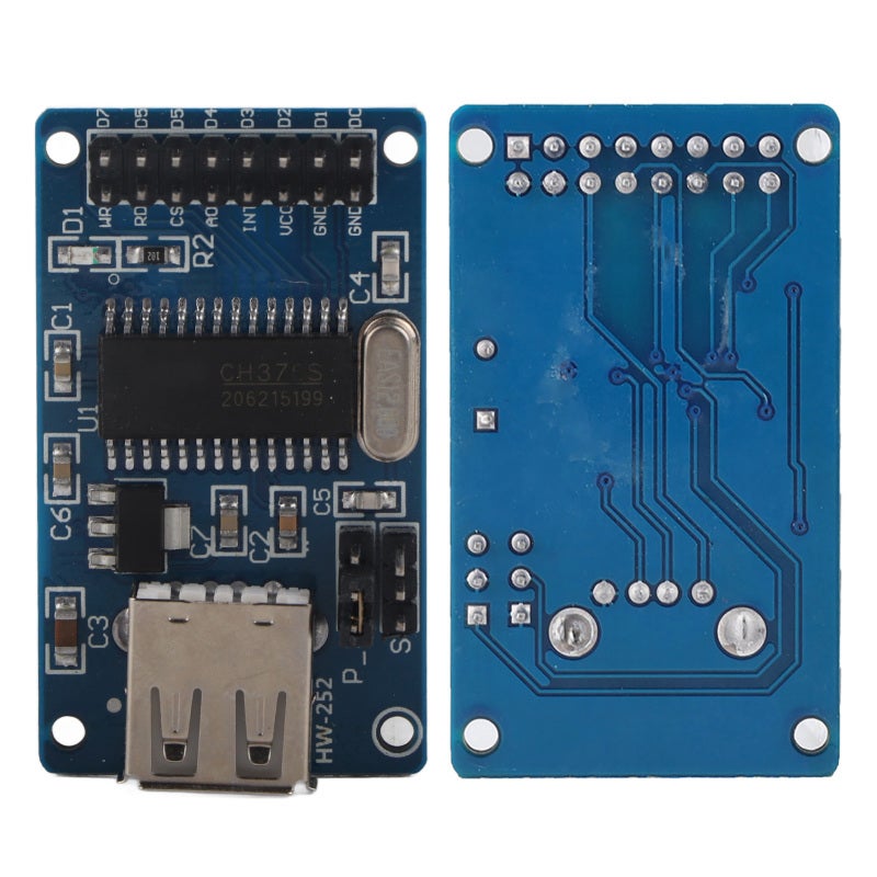 USB Interface Module: 8-Bit Parallel Port & Asynchronous Serial Port - FAT File System Support, USB Storage Device Compatibility for Computer Electronics Arduino MCU - Image 4
