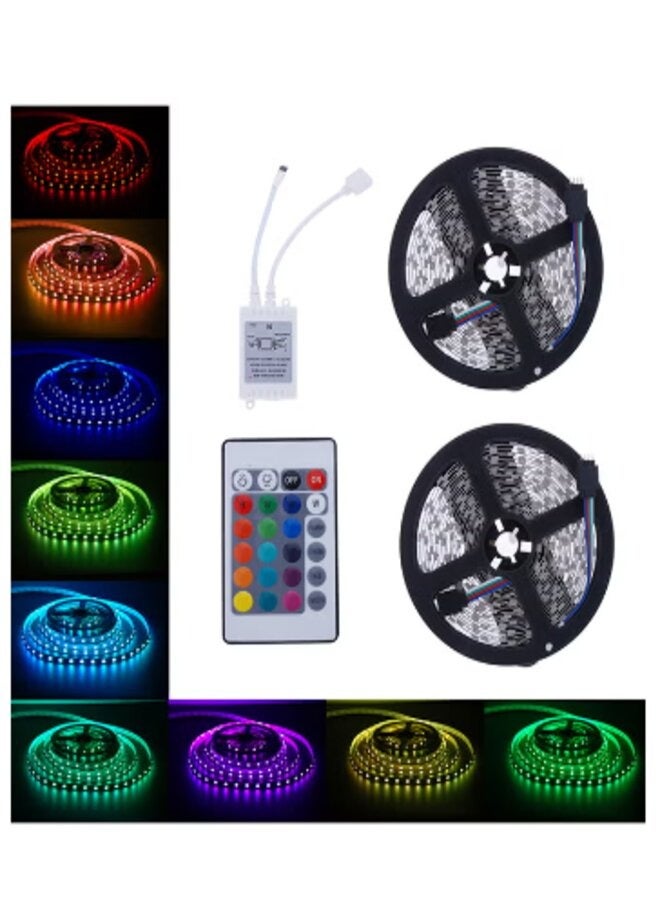 600 LED Waterproof Smd Light Strip With 24 Key Ir Remote Multicolour - Image 1