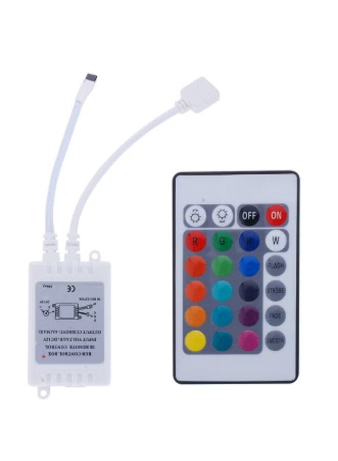 600 LED Waterproof Smd Light Strip With 24 Key Ir Remote Multicolour - Image 2