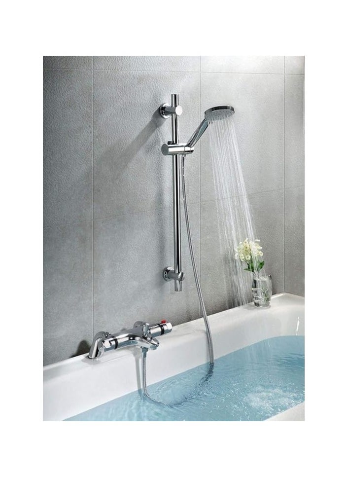 GS - GS Rubinetterie Wall Mounted Single Lever Shower Mixer With Hand Shower Set Chrome - 5560C - Image 1