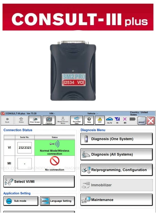 Generic - Consult III Plus J2534 Passthru Software With J2534 VCI SM2 PRO Car Scanner & ECM TCM PCM BCM Programmer 2in1 V75 Free Install Activation Online - Image 1