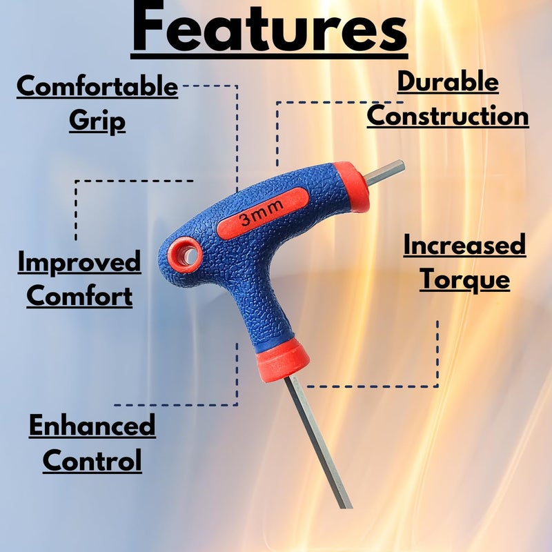 BYTE FORGE T-TYPE ALLEN KEY, 3MM WITH RUBBER GRIP - Image 4