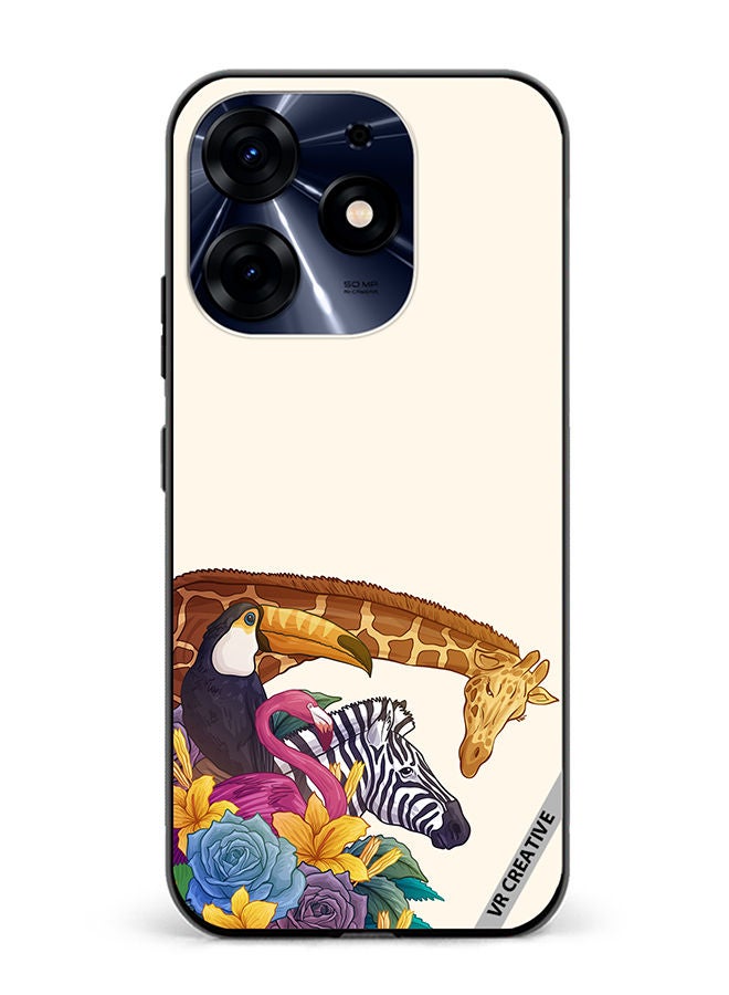 VR CREATIVE Protective Case Cover For Tecno Spark 10 Pro Wild Animals Design Multicolour - Image 1