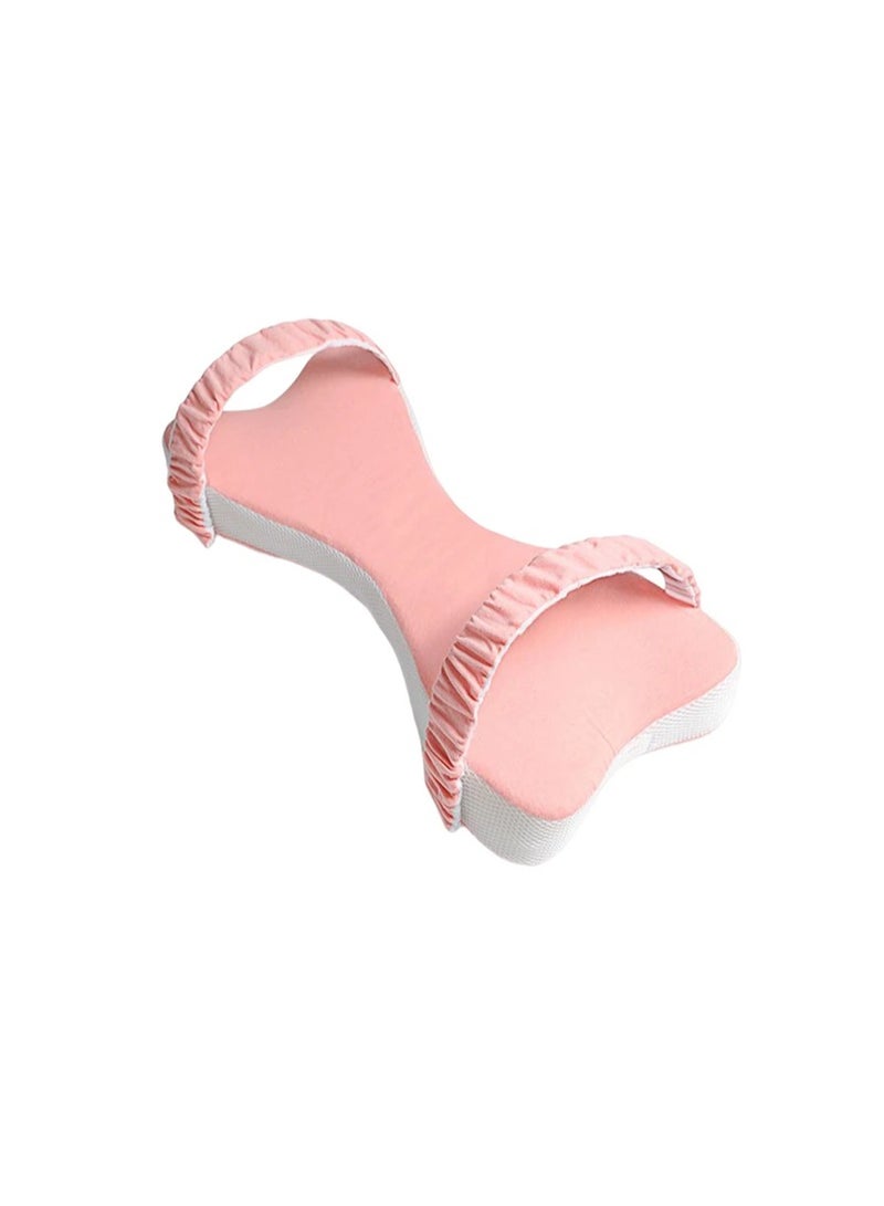 وسادة إسفنجية للساق ووسادة ركبة للنوم على الجانب، وسادة بين الساقين أثناء النوم - وردي