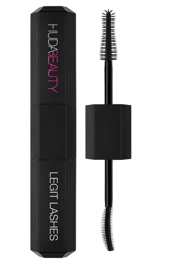 Huda ماسكارا هدى ليجيت لاشيس مزدوجة الطرف لتكثيف وطول الرموش - فيري فانت - (أسود شديد) 2 × 0.28 أونصة سائلة / 8.5 مل - Image 1