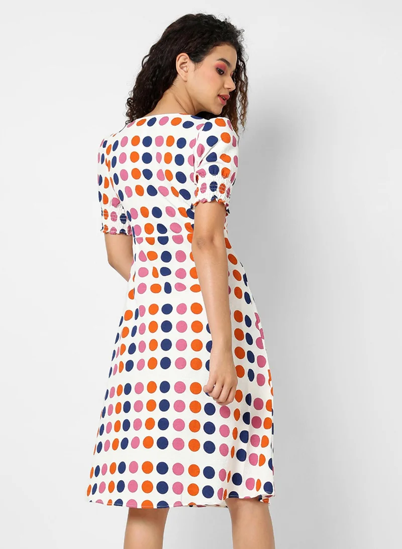 PINACOLADA Polka Dot Midi Dress
