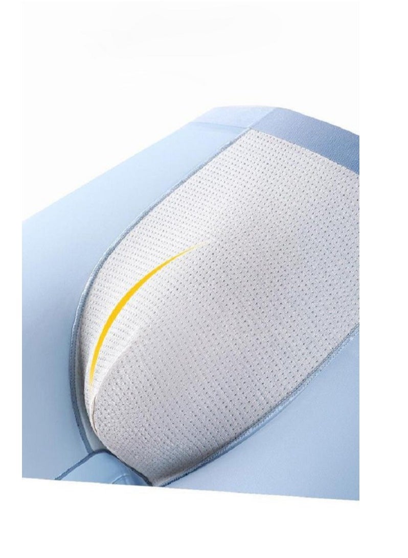 Generic - 3Pcs Traceless Breathable Ice Silk Cool Underwear Trunks High-end Boxer Briefs for Men. - Image 1