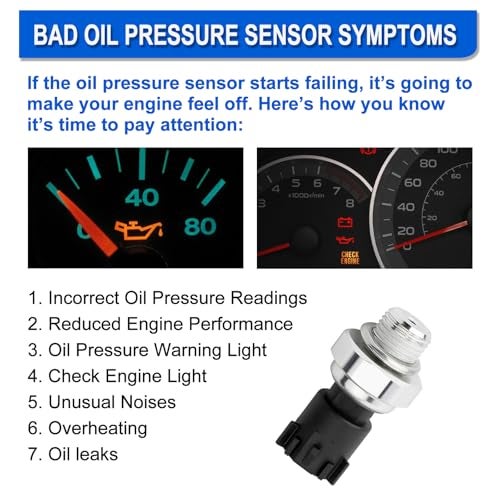 A ABIGAIL Oil Pressure Sensor Compatible with 2009-2020 Chevy Silverado 1500 2500 3500,Express,Avalanche,Camaro,Tahoe,Colorado,Cruze,Equinox,Suburban &GMC Savana,Sierra,Yukon,Canyon Replaces 12673134 926041 - Image 4