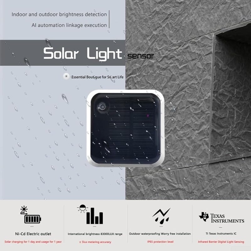 Zigbee Solar Light Sensor Waterproof Outdoor Brightness Monitor Tuya Compatible - Image 4