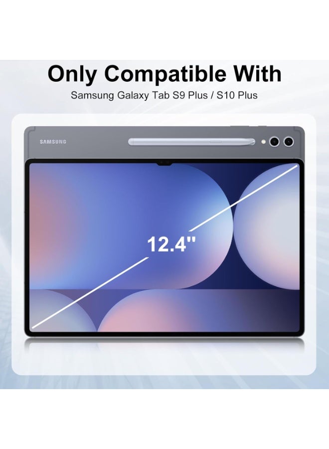 FITIT حافظة كتاب لجهاز سامسونج جالاكسي تاب S10 بلس/ S9 بلس 12.4 بوصة، غطاء واقي مع قاعدة ثلاثية الطي مع خاصية الاستيقاظ/ النوم التلقائي، يدعم شحن قلم S – أسود - Image 2