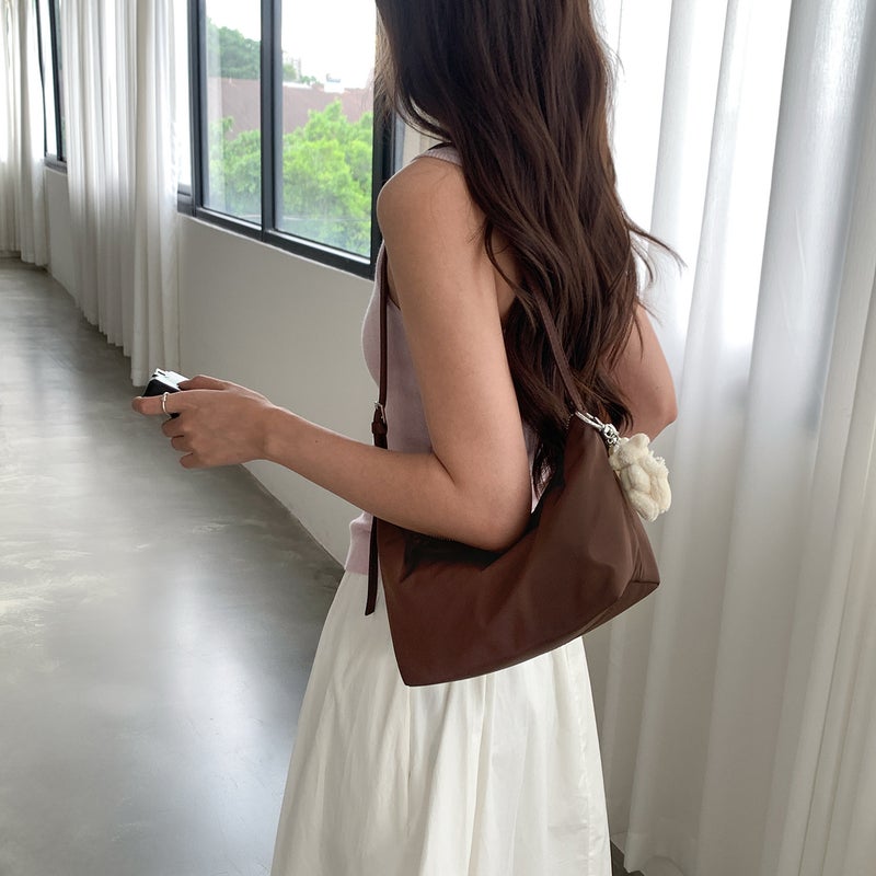 Korean-style Fabric Small Square Tote Bag, Lightweight and Versatile, Casual Shoulder Bag for Women - Image 4
