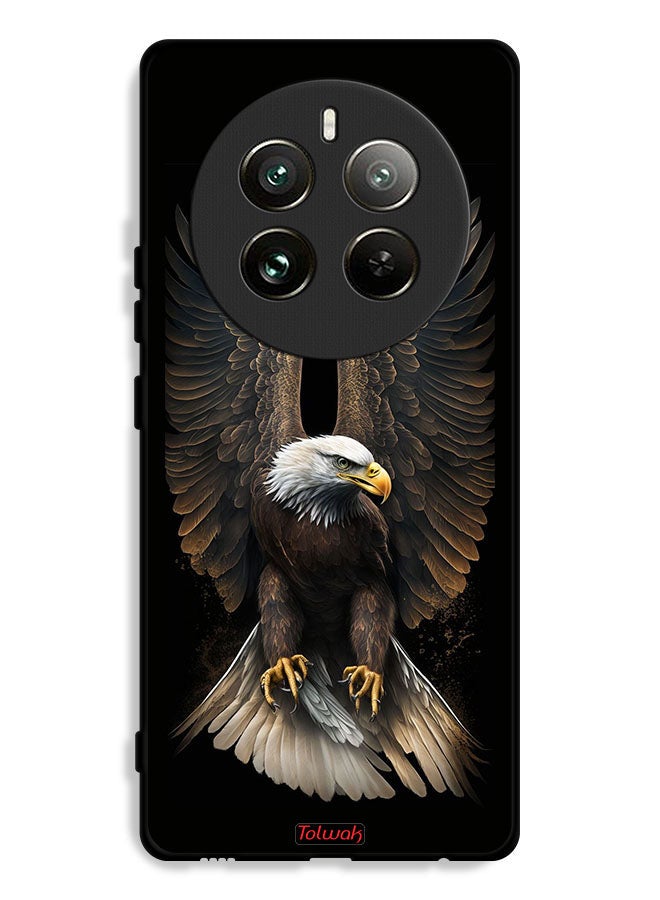 Tolwak غطاء حماية لجهاز Realme 12 Pro Plus 5G بتصميم نسر مفتوح الأجنحة - Image 1