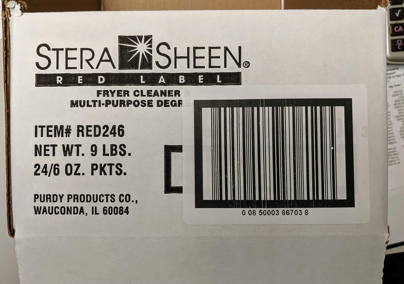 Stera Sheen Fryer Cleaner, 24 x 6 oz. Pkts, Stera Red Label Food Grade Fryer Cleaning Powder, Fryer Boil Out, Easy Use Portion Packets - Image 4