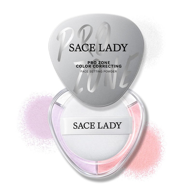 SACE LADY Setting Powder Face Makeup Color Correcting Lasting Waterproof Matte Finish Loose Powder Oil Control Lightweight Flawless Cosmetics for Women