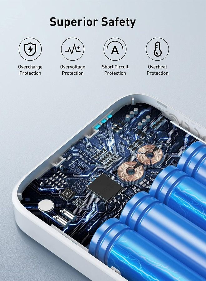 Magnetic Battery Wireless Power Bank Fast Charging 10000mAh Laptop Portable Travel Airplane Phone Mini MagSafe 15W Cable PD22.5W USB-C Charger APds iPhone 15 Pro/15/14/13 Samsung S23U