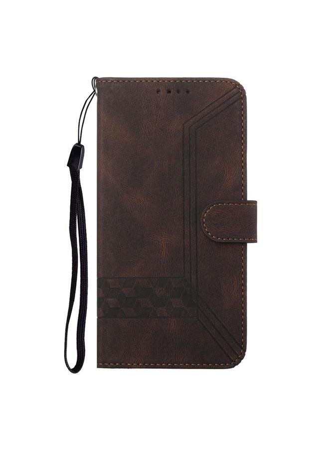 erorex Case For Tecno Camon 40 Pro 4G Cubic Skin Feel Flip Leather Phone Case - Image 3