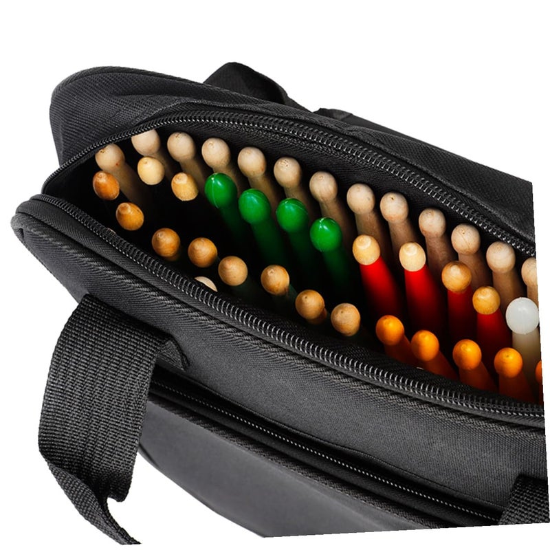 Large Capacity Drumstick Storage Bag With Shoulder Strap Thick Oxford Cloth Black - Image 3