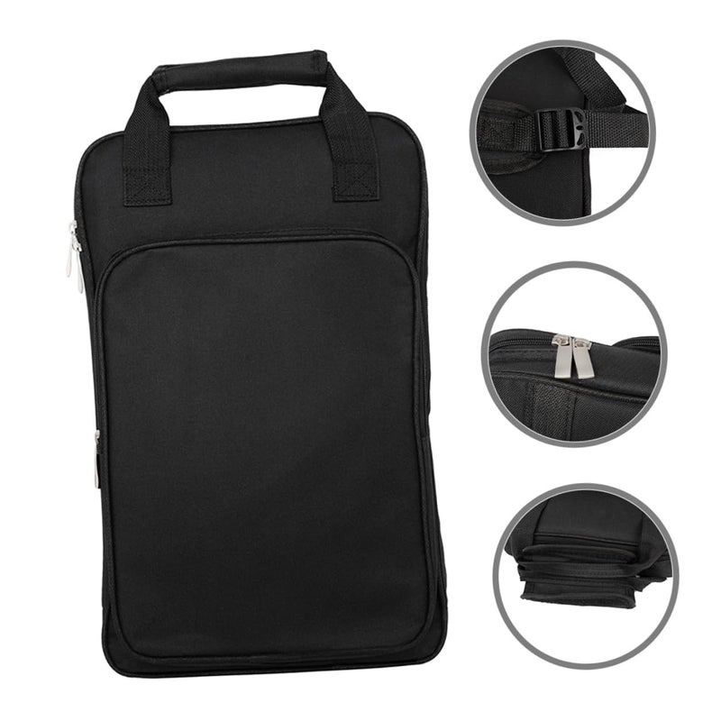 Large Capacity Drumstick Storage Bag With Shoulder Strap Thick Oxford Cloth Black - Image 4