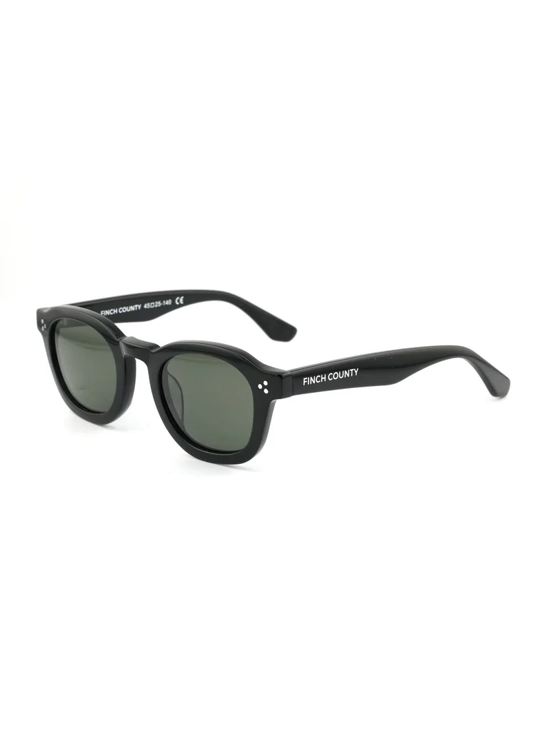 Finch County COLUMBUS - MEN & WOMEN SUNGLASSES BLACK UV-400 PROTECTED  PANTO STYLE BY FINCH COUNTY