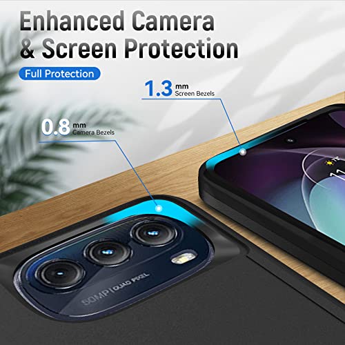 Warsia for Moto G 5G 2022 Case, with Screen Protector[Military Grade Drop Tested] Heavy-Duty Tough Rugged Shockproof Protective Case for Motorola Moto G 5G 2022, Black - Image 4