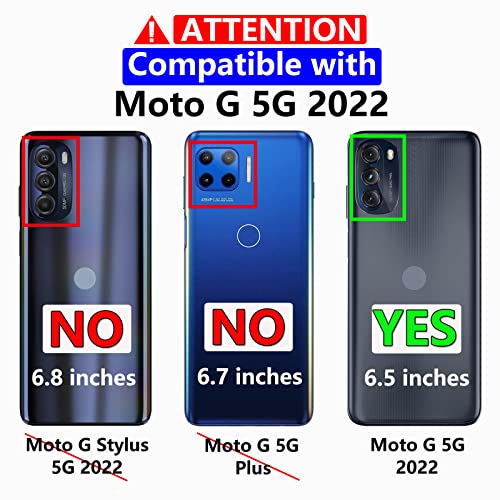 Warsia for Moto G 5G 2022 Case, with Screen Protector[Military Grade Drop Tested] Heavy-Duty Tough Rugged Shockproof Protective Case for Motorola Moto G 5G 2022, Black - Image 2