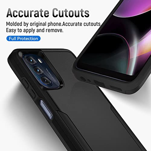Warsia for Moto G 5G 2022 Case, with Screen Protector[Military Grade Drop Tested] Heavy-Duty Tough Rugged Shockproof Protective Case for Motorola Moto G 5G 2022, Black - Image 3