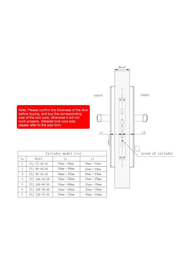 Xiaomi Mijia Aqara Smart Door Lock Core With Keys Silver - Image 4