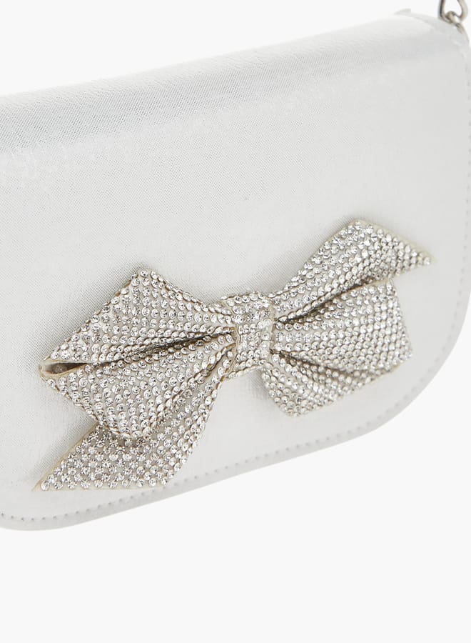 سيليست حقيبة كروس بودي للبنات مزينة بفيونكة وحزام بسلسلة وإغلاق بقلاب - Image 4