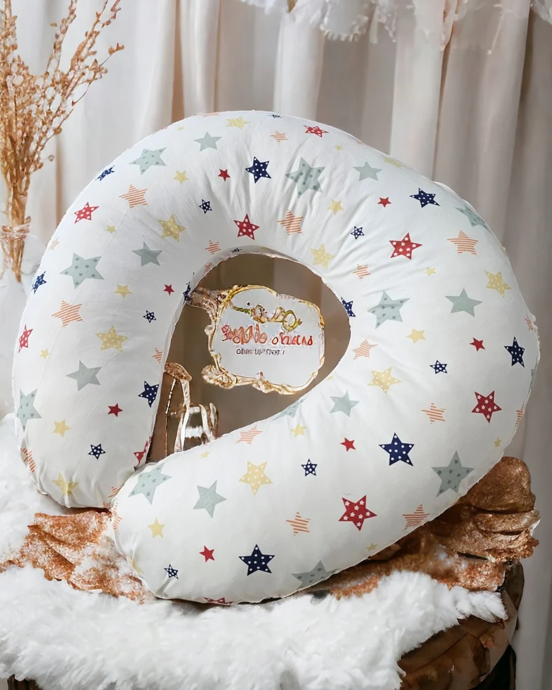 Beybinest Breastfeeding and Sitting Pillow Double Sided Colorful Stars