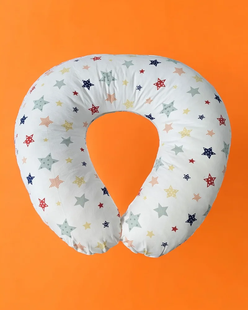 Beybinest Breastfeeding and Sitting Pillow Double Sided Colorful Stars