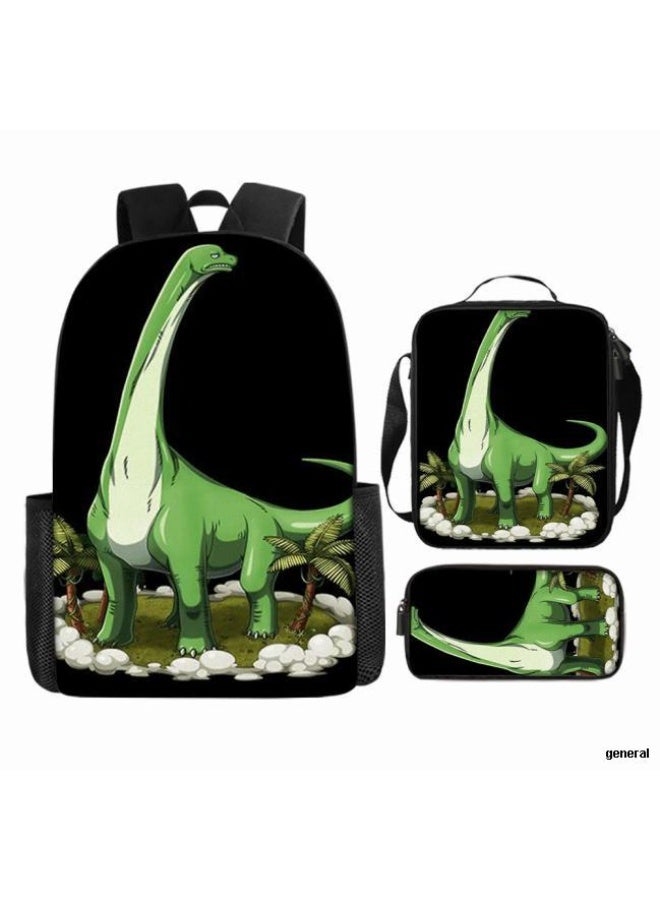 general The latest universal cartoon printed three piece practical bag combination (suitable for students, children, friends, outings, mountain climbing, etc.) - Image 1