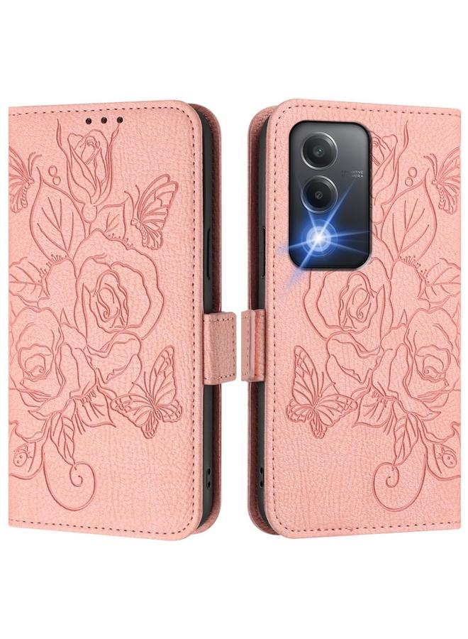 S-TOP Case For OPPO K12x 5G Global Embossed Rose RFID Anti-theft Leather Phone Case - Image 3