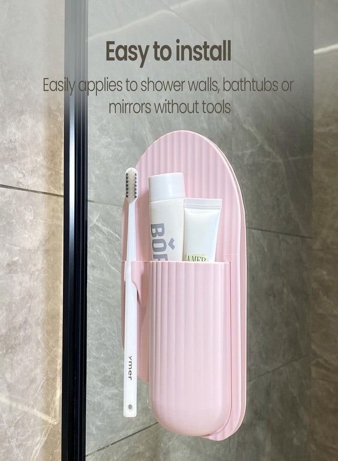 NYEONHRT Silicone Shower Toothbrush Holder Suction Cup Shower Box Tool for Shower Room Suction Cup for Walls or Mirrors - Silicone is Waterproof and Removable for Reuse - Image 5