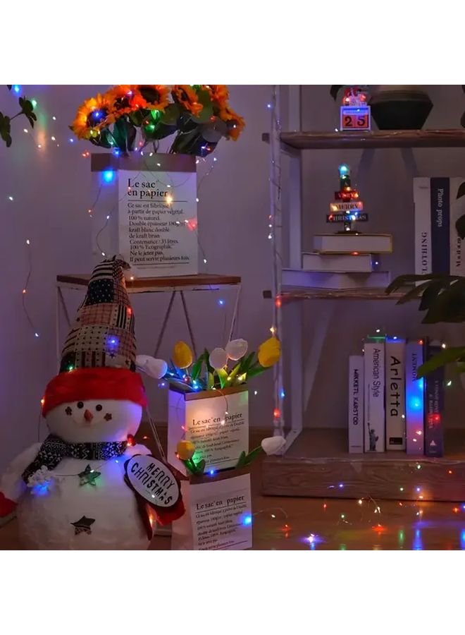 50 LED 196.85 Inch Multicolored USB Fairy String Lights 8 Modes Remote Control - Image 4