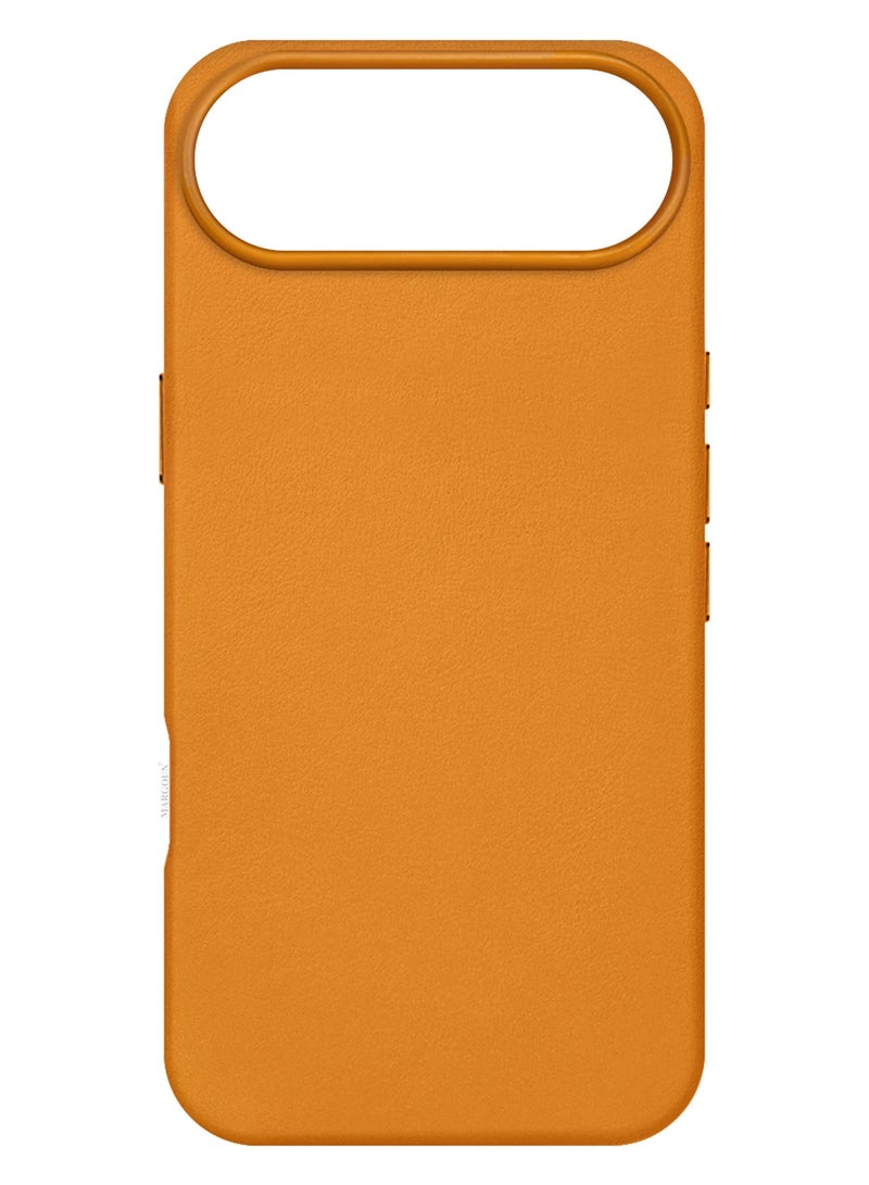 CATANES Premium Leather Case for iPhone 17 Air – Shockproof - Waterproof - Matte Finish - Anti-Slip - Slim Fit - Light Brown - Image 2