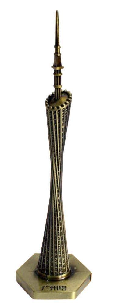 Tej Gifts China Canton Tower Metal StatueShowpiece Sculpture for Home Decor Tabletop Offices Ideal Gifting Item for Any Occasion Monument D4 - Image 1