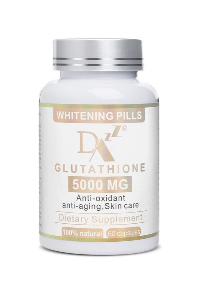 DAZZEL Ultra-Potent Glutathione 5000mg Whitening Pills - 60 Capsules | Advanced Skin Lightening, Brightening & Anti-Aging Supplement with Powerful Antioxidant Protection - Image 1