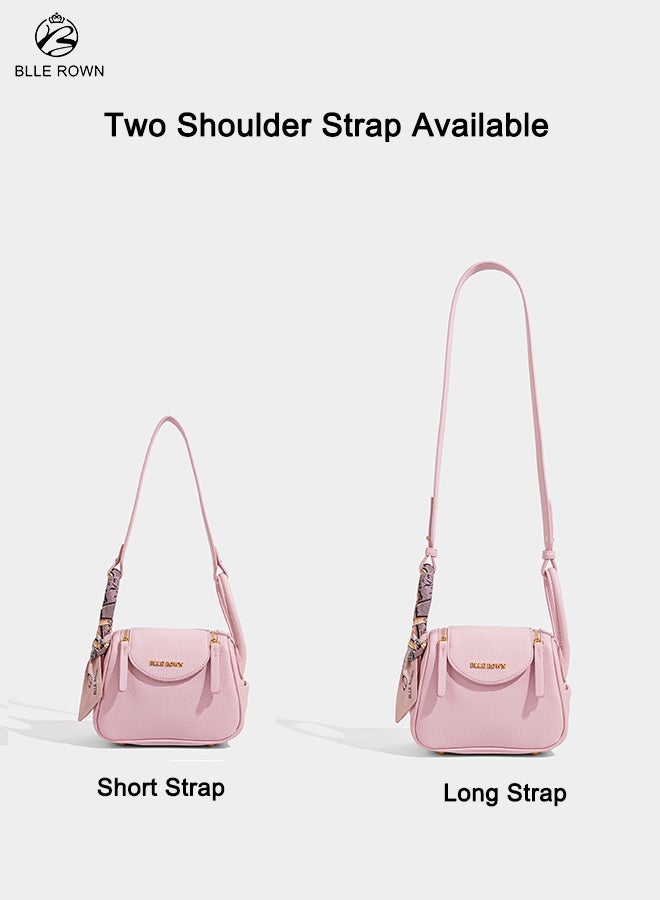 بليه روان شنطة نسائية فاخرة شنطة يد وكتف وكروس مزودة بوشاح أنيق وحزامين بتصميم عصري مثالية للعمل والتسوق والسفر - Image 5