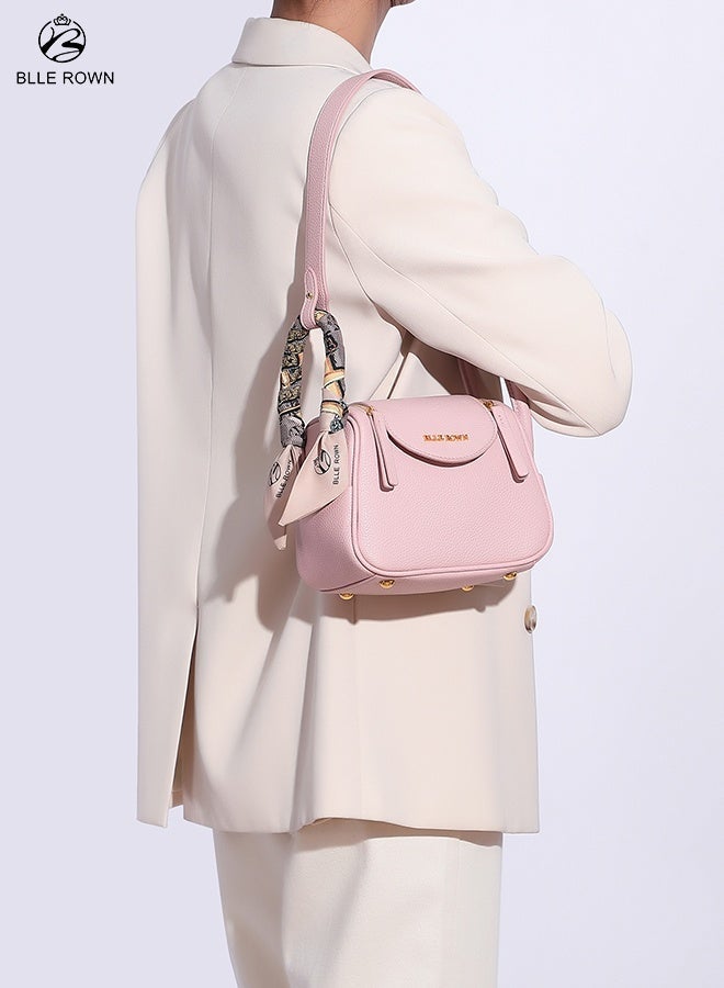 بليه روان شنطة نسائية فاخرة شنطة يد وكتف وكروس مزودة بوشاح أنيق وحزامين بتصميم عصري مثالية للعمل والتسوق والسفر - Image 1