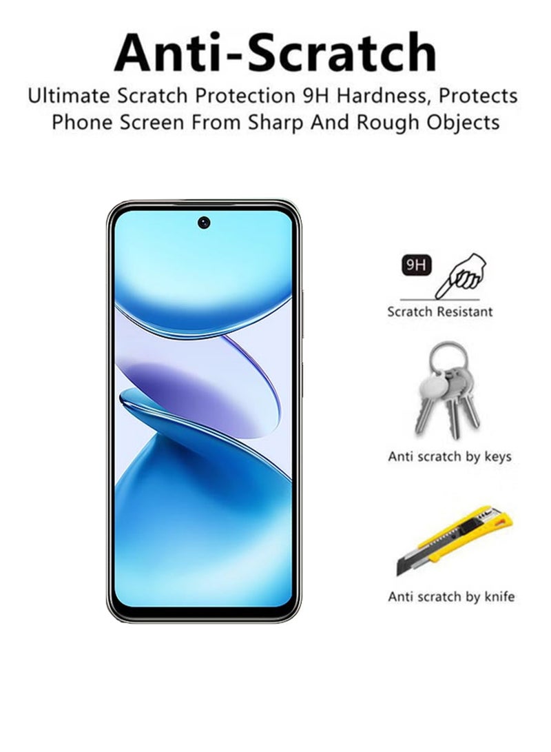 Waldic 2 Pack Screen Protector for Infinix Smart 9 | Tempered Glass Available in Combo Pack Compatible with Infinix Smart 9 | Screen Protector Full HD Quality Tempered Glass Anti-Scratch Edge to Edge Coverage with Easy Installation Kit - Black - Image 3
