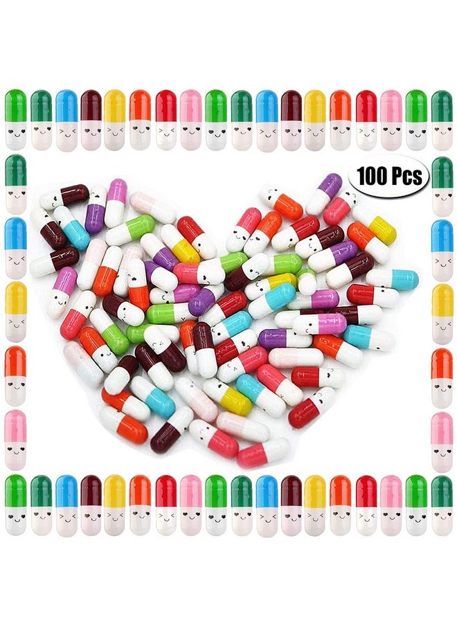 PartyYeah 100 Pcs Tiny Love Message Capsule Letter In A Bottle Cute Love Friendship Half Pill In Random Colour  - Image 1