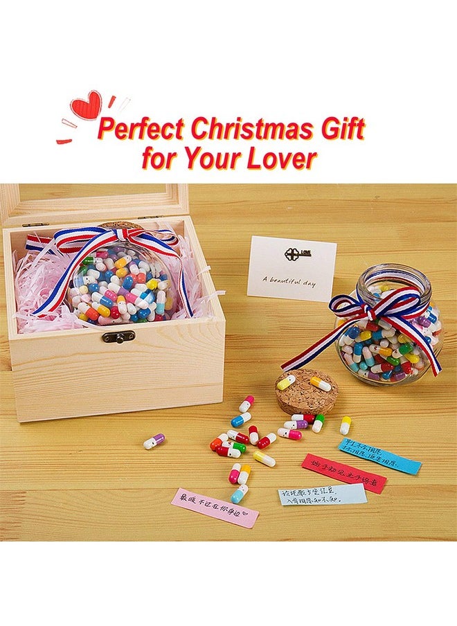 PartyYeah 100 Pcs Tiny Love Message Capsule Letter In A Bottle Cute Love Friendship Half Pill In Random Colour  - Image 2