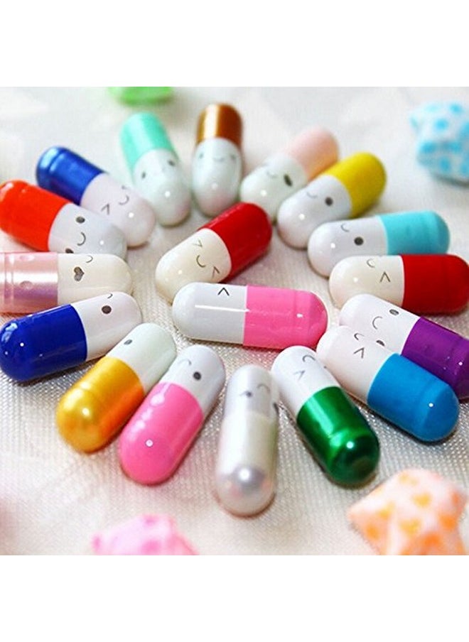 PartyYeah 100 Pcs Tiny Love Message Capsule Letter In A Bottle Cute Love Friendship Half Pill In Random Colour  - Image 3