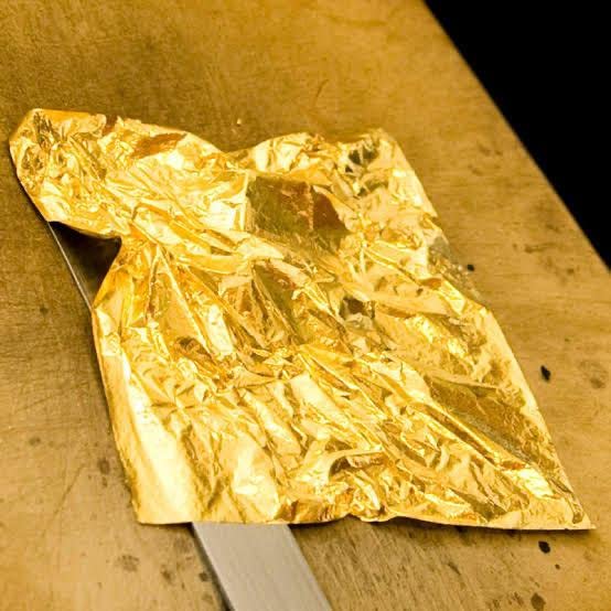 GSWC Edible Gold Leaves 24k Pure Gold Vark 50MMx50MM 25 sheets for cake sweets ayurvedic medicine face treatment anti aging spa - Image 5