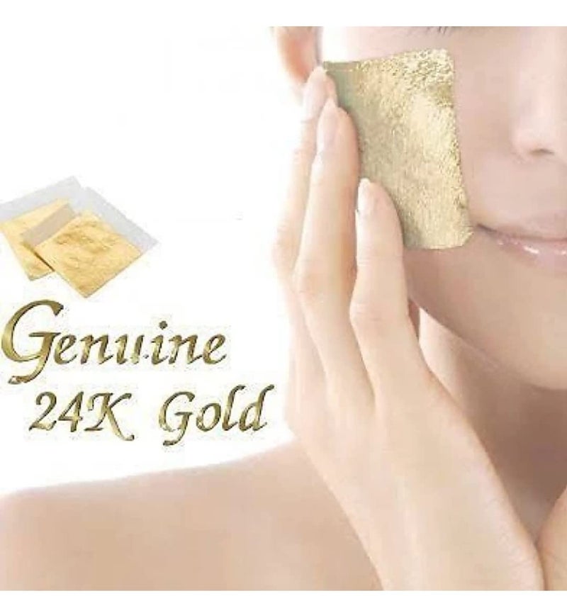 GSWC Edible Gold Leaves 24k Pure Gold Vark 50MMx50MM 25 sheets for cake sweets ayurvedic medicine face treatment anti aging spa - Image 2