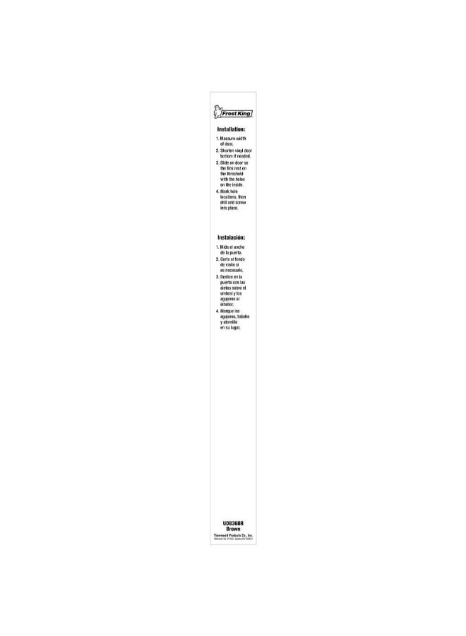 Frost King Screw-On Vinyl and Thermoplastic Door Bottoms Brown 1-3/4 x 36 Inch UDB36BR - Image 2